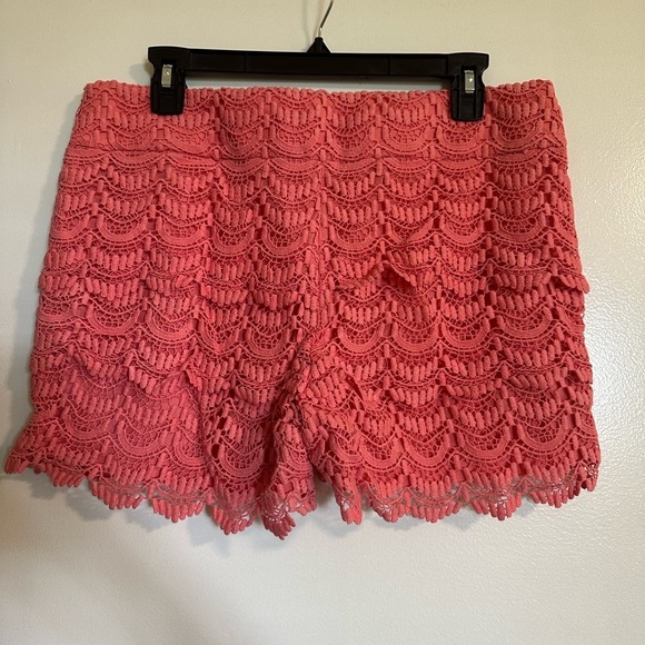 LOFT Pants - Loft The Riviera Lace Shorts - Peach Color